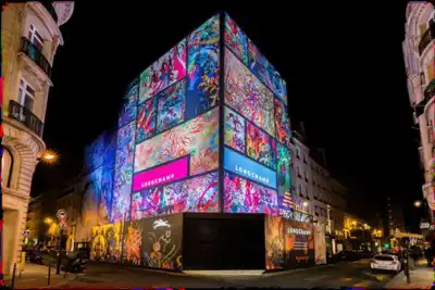 Longchamp collaborates with artist for Paris storefront
