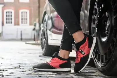 Lexus-inspired shoe uses upholstery leather in the upper