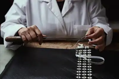 Fine leathercraft on display in Venice