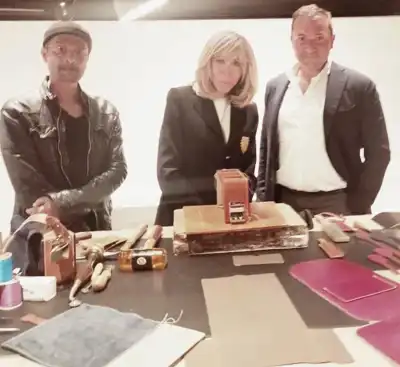 Brigitte Macron visits Joseph Duclos atelier