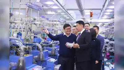 President of Mongolia visits shoe and leather producers