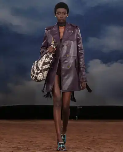 Leather abounds at Burberry