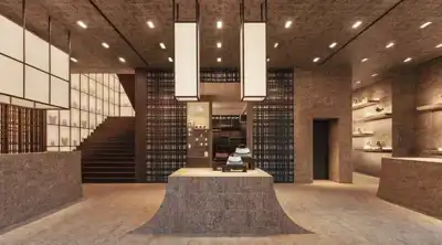Polène opens Beijing flagship with upcycled leather interior
