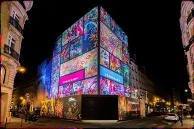 Longchamp collaborates with artist for Paris storefront