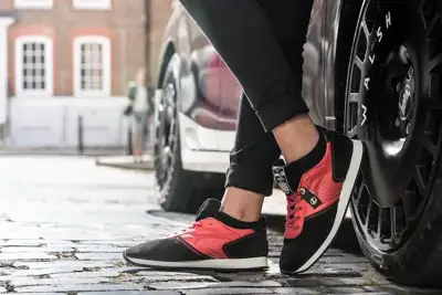 Lexus-inspired shoe uses upholstery leather in the upper