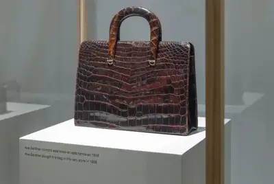 Loewe heritage display features Ava Gardner bag