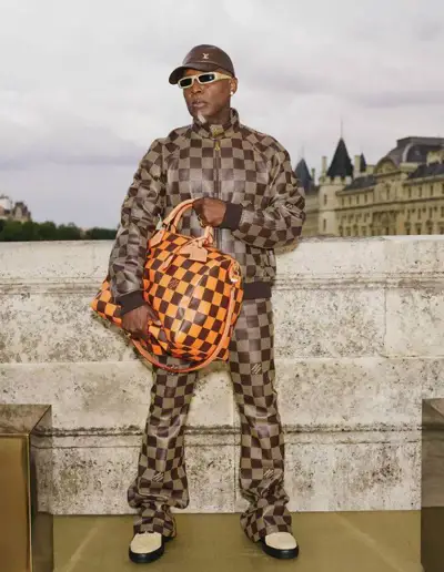 Pharrell presents leather showstoppers in debut Vuitton collection