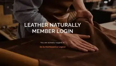 New login section for Leather Naturally members