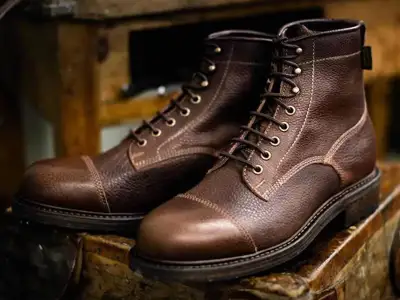 Limited supply of Patagonia bison leather work boots