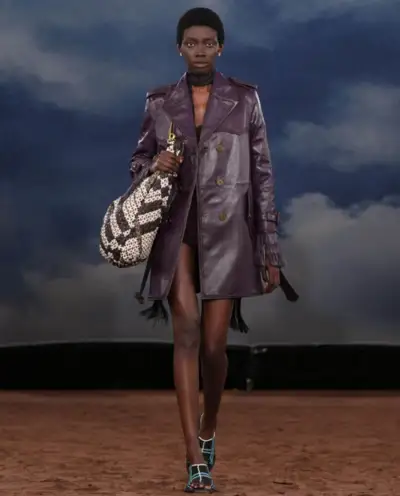 Leather abounds at Burberry