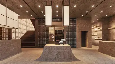 Polène opens Beijing flagship with upcycled leather interior
